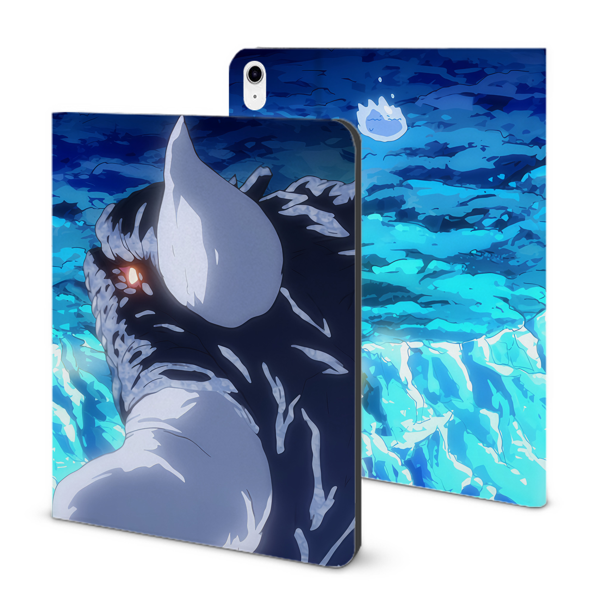 （画像用） 転スラ Regarding Reincarnated to Slime IPad ケース ブック型 PUレザー TPU 耐衝撃 軽量 薄型 ペン収納なし 全面保護 IPad 各モデル対応
